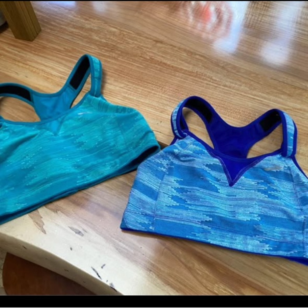Brooks Teal and Blue Sports Bras